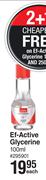 EF-Active Glycerine-100ml Each
