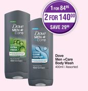 Dove Men + Care Body Wash Assorted-For 2 x 400ml