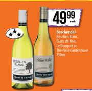 Boschendal Boschen Blanc, Blanc De Noir, Le Bouquet Or The Rose Garden Rose-750ml Each