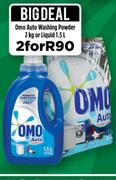 Omo Auto Washing Powder-2Kg Or Liquid-1.5Ltr-For 2
