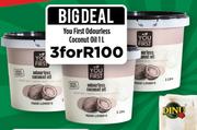 You First Odourless Coconut Oil-3 x 1Ltr