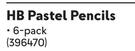 Croxley Create HB Pastel Pencils 6 Pack-Per Pack
