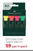 Faber Castell Textliner Wallet Of 4-Per 4 Pack