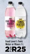 Food Lover's Tonic Water Or Mixers-For 2 x 1L