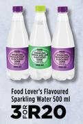 Food Lover's Flavoured Sparkling Water-For 3 x 500ml