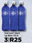 Food Lover's Sports Cap Water-For 3 x 750ml