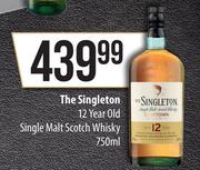 The Singleton 12 Year Old Single Malt Scotch Whisky-750ml