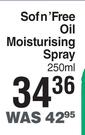 Sofn' Free Oil Moisturising Spray-250ml