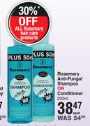 Rosemary Anti Fungal Shampoo Or Conditioner-200ml Each