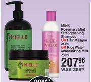 Mielle Rosemary Mint Strengthening Shampoo/Hair Masque 344ml Or Rice Water Moistrizing Milk 236ml-EA