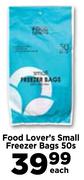 Food Lover's Small Freezer Bags-50's Pack