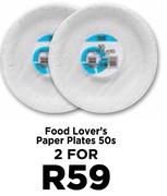 Food Lover's Paper Plates 50's Pack-For 2