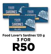 Food Lover's Sardines-For 3 x 120g