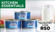 Food Lover's Shredded Tuna In Brine-For 3 x 170g