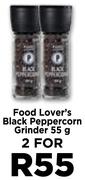 Food Lover's Black Peppercorn Grinder-For 2 x 55g