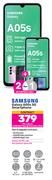 2 x Samsung Galaxy A05s 5G Smartphone-On 1.2GB Red Top Up Core More Data + On Promo 75
