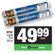 Spar Light Foil-20m Each