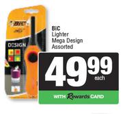 BIC Lighter Mega Design Assorted-Each