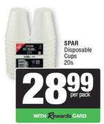 Spar Disposable Cups-20 Per Pack