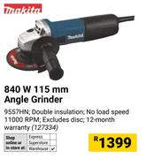 Makita 840W 115mm Angle Grinder 127334
