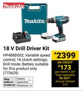 Makita 18V Drill Driver Kit 773629