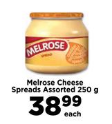 Melrose Cheese Spreads Assorted-250g Each