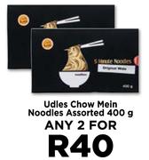 Udles Chow Mein Noodles Assorted-For Any 2 x 400g