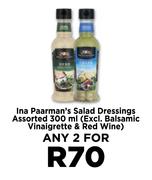 Ina Paarman's Salad Dressings Assorted-For Any 2 x 300ml