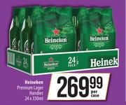 Heineken Premium Lager Handies-24 x 330ml Per Case