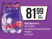 Red Square Ice All Variants (Excluding Energising Range) Handies-6 x 275ml Per Pack