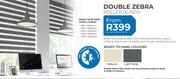 Double Zebra Roller Blinds 600 x 1000mm