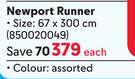 Multi Flor Newport Runner-67 x 300cm Each
