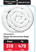 Primaries Hollow Fibre Duvet Inner Range Single