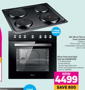 Hisense 60cm Oven And Solid Hob Set H60BISPB