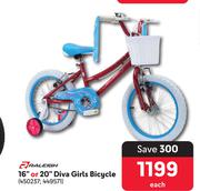 Raleigh 16" Or 20" Diva Girls Bicycle