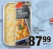 Presto Beef Lasagne-1.2kg Each
