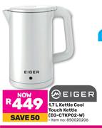 Eiger 1.7L Kettle Cool Touch Kettle EG-CTKP02-W