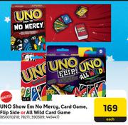 Mattel UNO Show Em No Mercy, Card game, Flip Side Or All Wild Card Games-Each