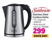 Sunbeam Stainless Steel Cordless Kettle