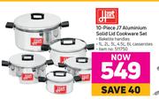 Hart 10-Piece J7 Aluminium Solid Lid Cookware Set