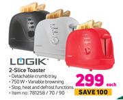 Logik 2-Slice Toaster-Each