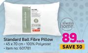 Standard Ball Fibre Pillow-Each