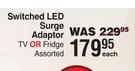 Switched LED Surge Adaptor (TV Or Fridge) Assorted-Each