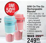 Milex 50W On The Go Rechargeable Blender-Each