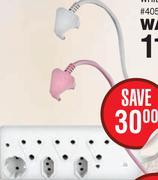Dquip 6-Way Multiplug (White)
