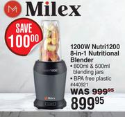 Milex 1200W Nutri 1200 8-In-1 Nutritional Blender