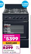 Univa 4 Burner Gas Stove UG016BI