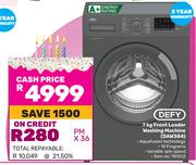 Defy 7Kg Front Loader Washing Machine DAW384