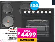 Univa 4 Plate Oven & Hob Set 