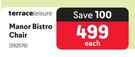 Terrace Leisure Manor Bistro Chair-Each